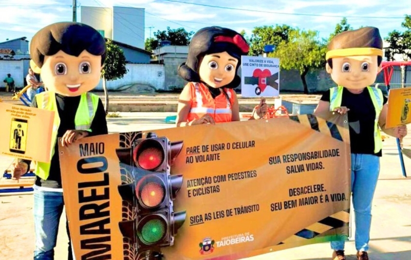 Prefeitura de Taiobeiras realiza blitz educativas em alusão a Campanha Maio Amarelo